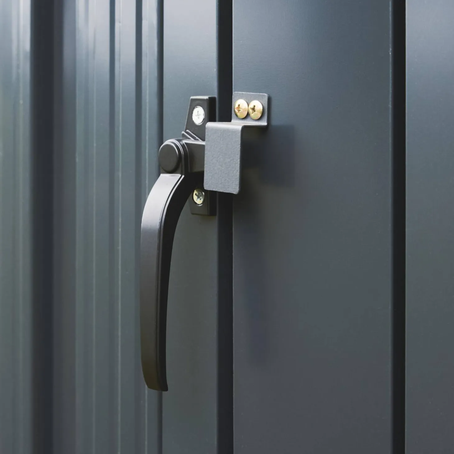 Cobertizo para cubo de basura de acero galvanizado gris