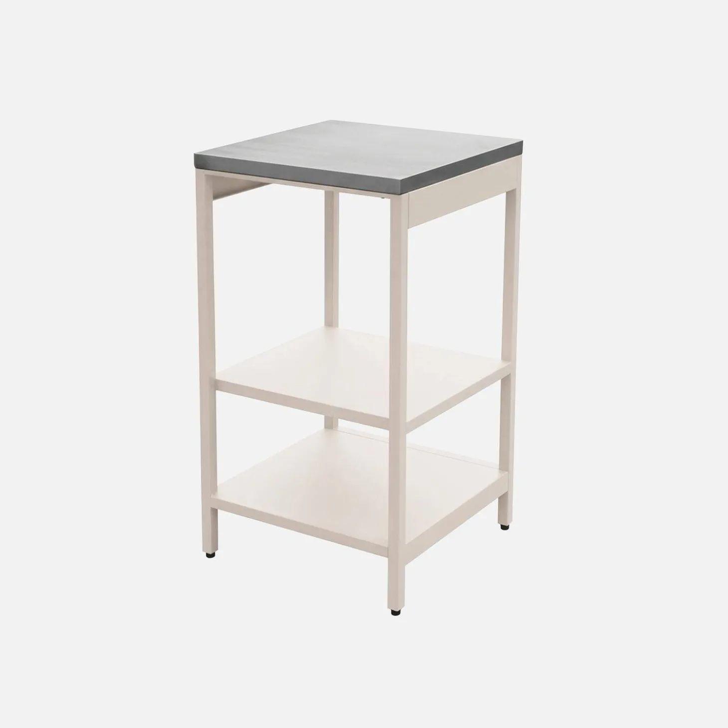 Cocina de exterior de acero con 2 estantes, 49cm