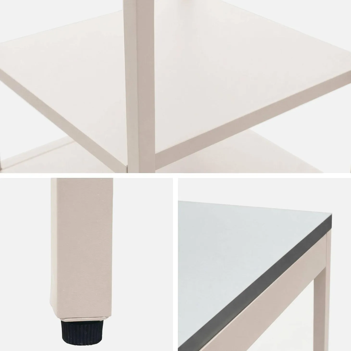 Cocina de exterior de acero con 2 estantes, 49cm