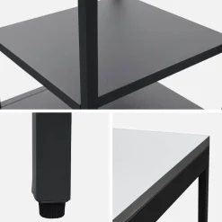 Cocina de exterior de acero con 2 estantes, 49cm