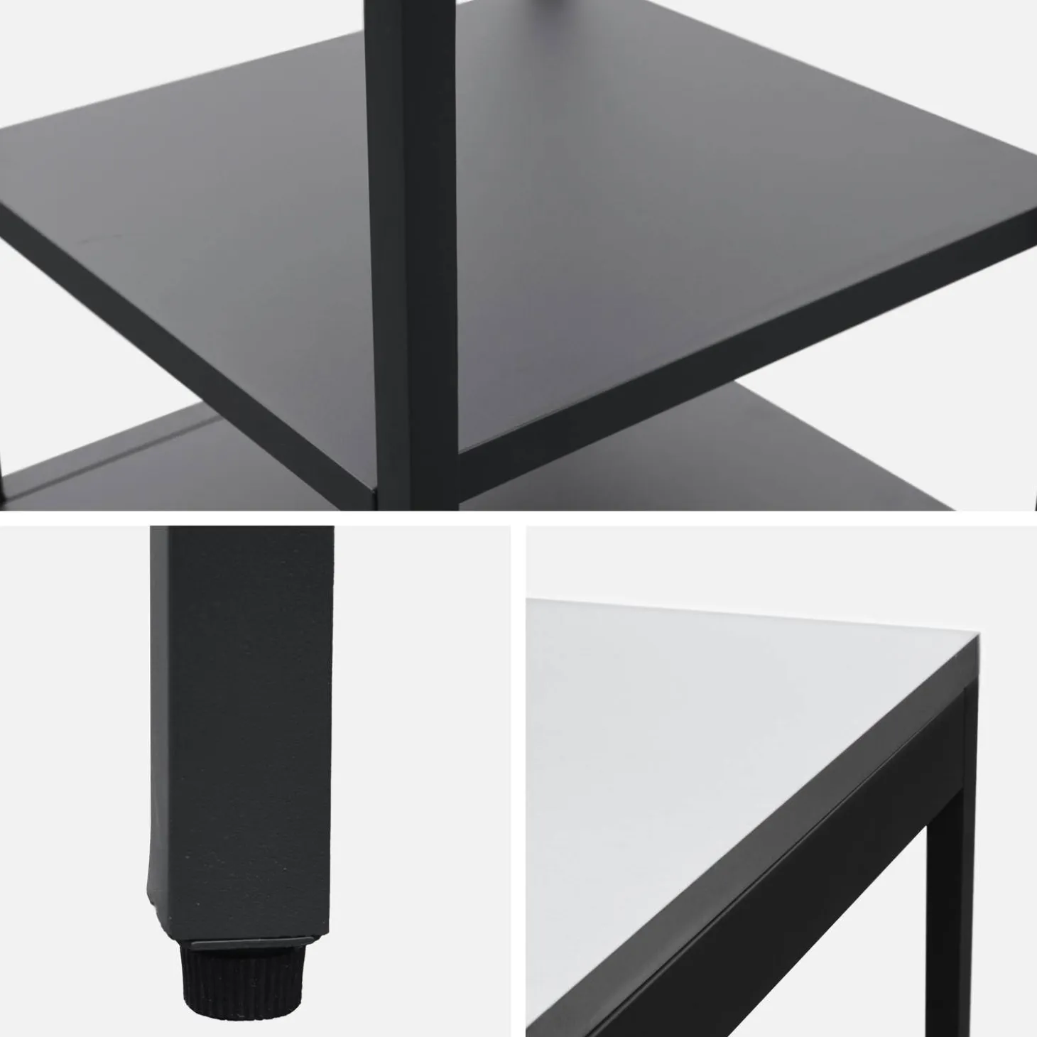 Cocina de exterior de acero con 2 estantes, 49cm