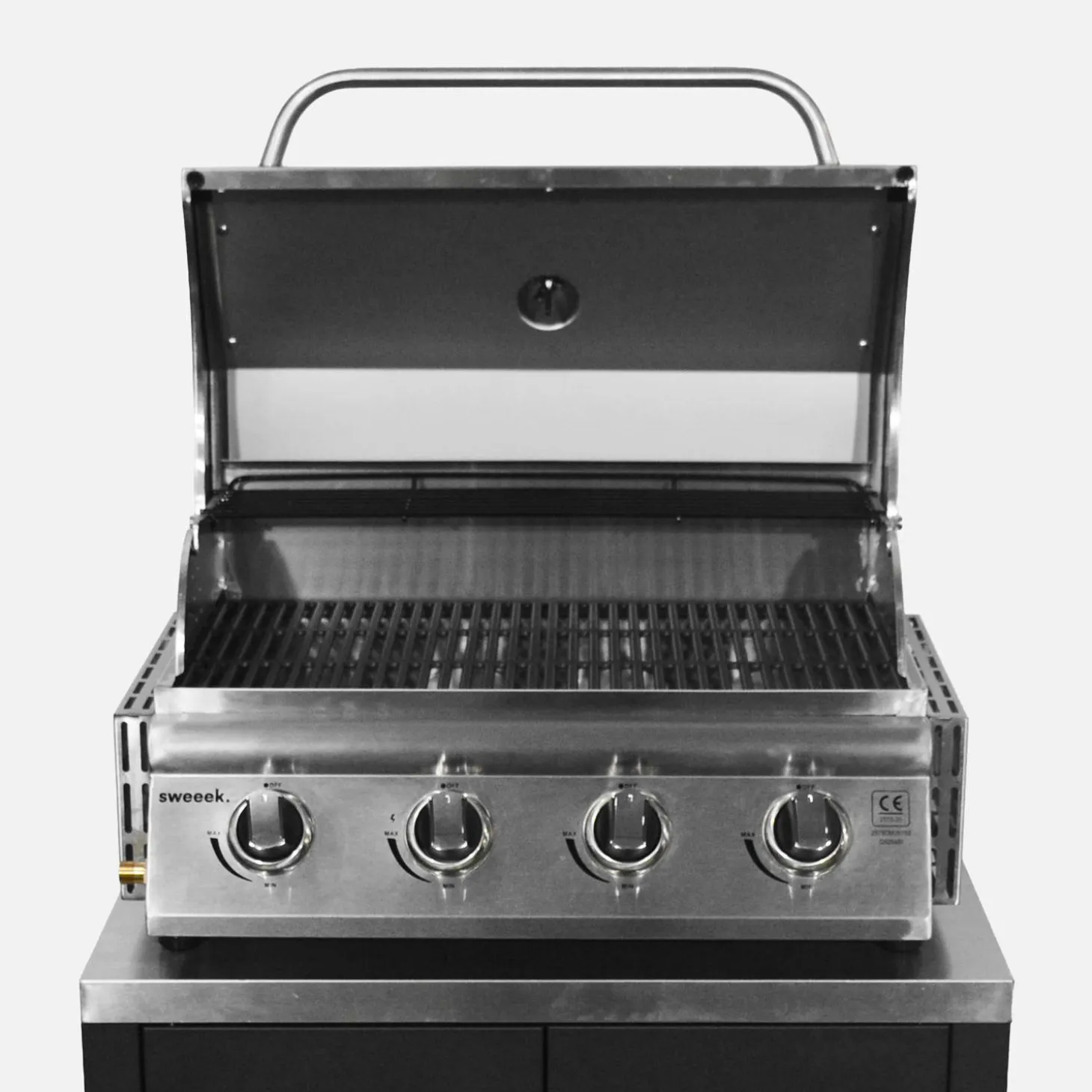 Cocina exterior 5 módulos acero inoxidable con barbacoa gas 4 quemadores