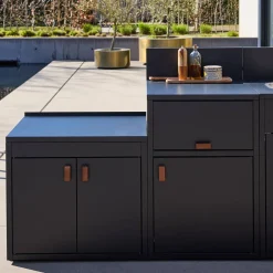 Cocina exterior 3 módulos acero inoxidable