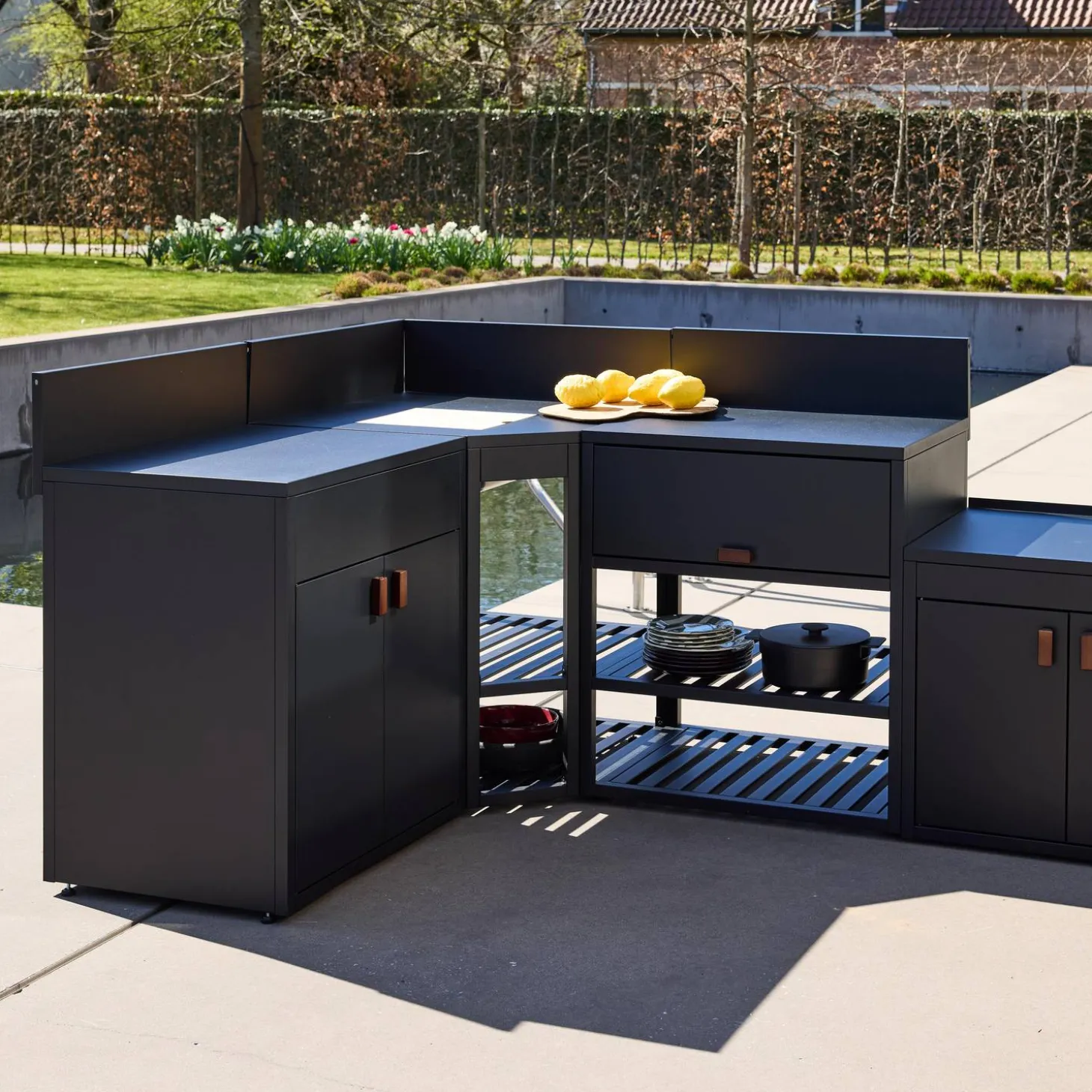 Cocina exterior 6 módulos acero