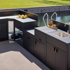 Cocina exterior 6 módulos acero