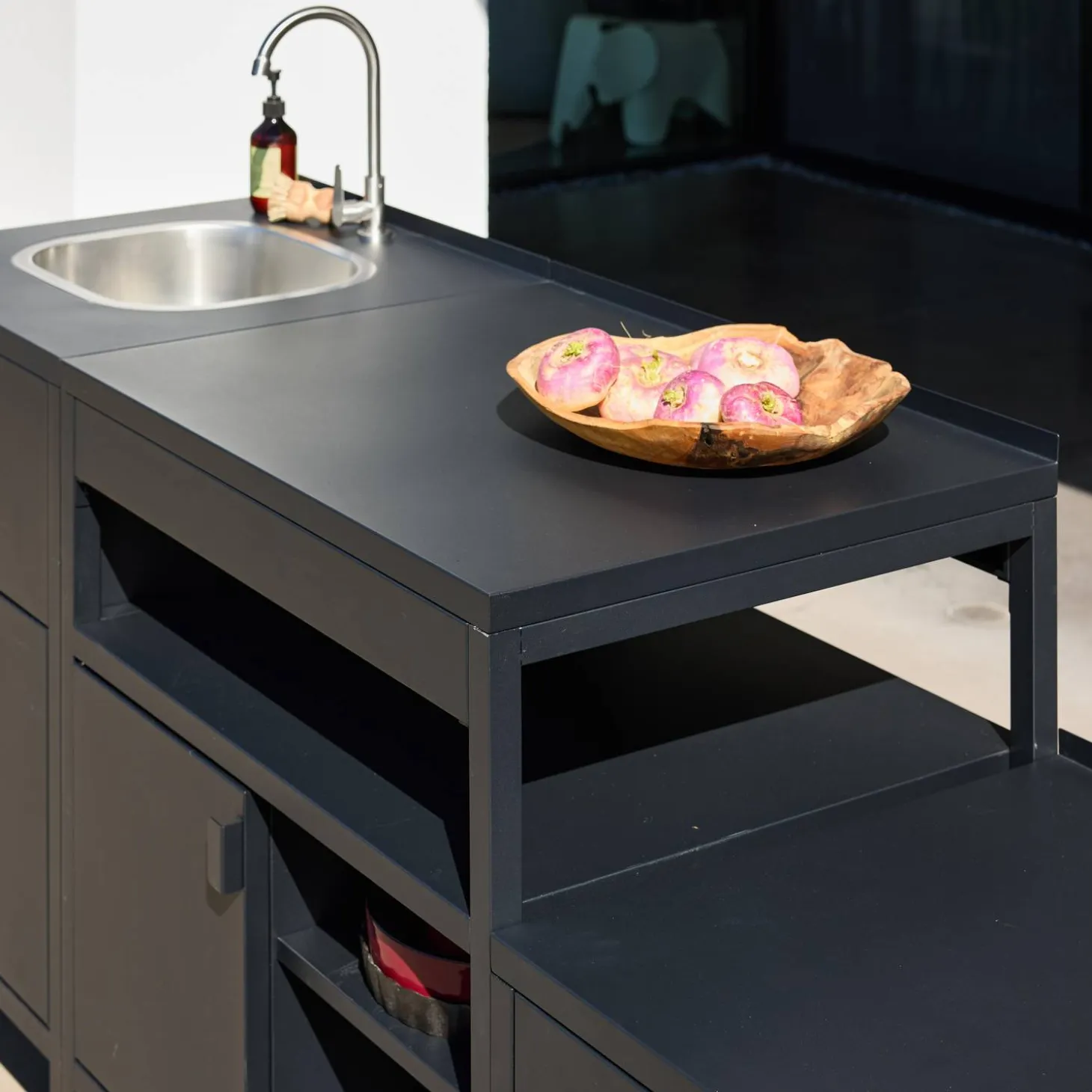 Cocina exterior 3 módulos acero inoxidable