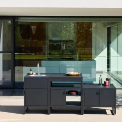 Cocina exterior 3 módulos acero inoxidable