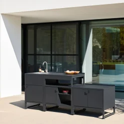 Cocina exterior 3 módulos acero inoxidable