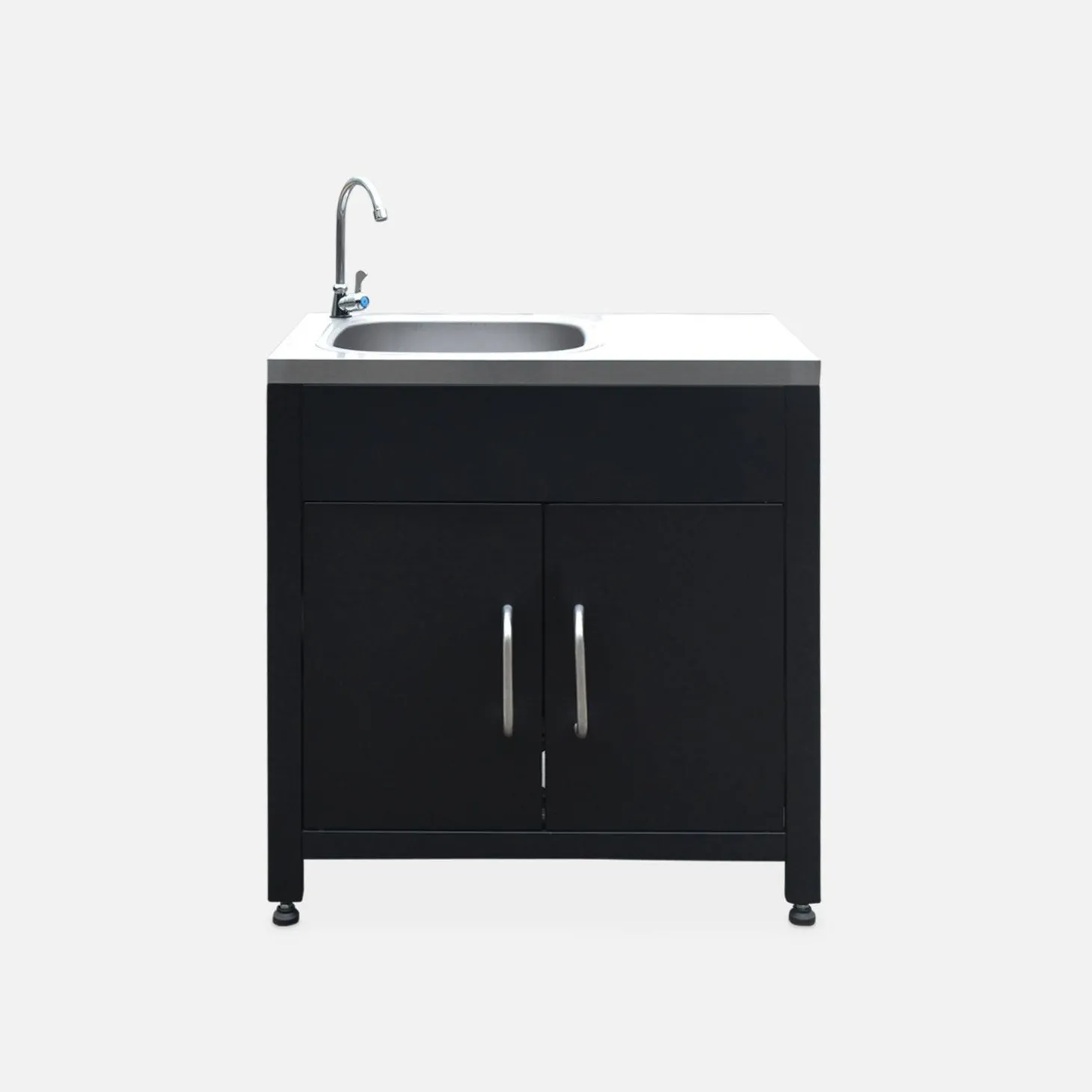 Cocina exterior completa de acero inoxidable de 6 módulos