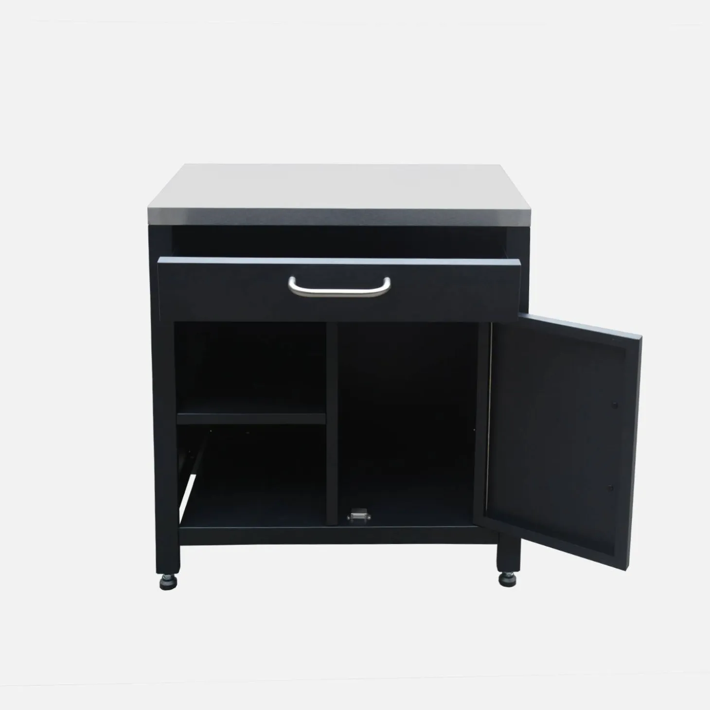 Cocina exterior completa de acero inoxidable de 6 módulos