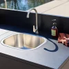 Cocina exterior de 3 módulos de acero con barbacoa de gas de 4 quemadores