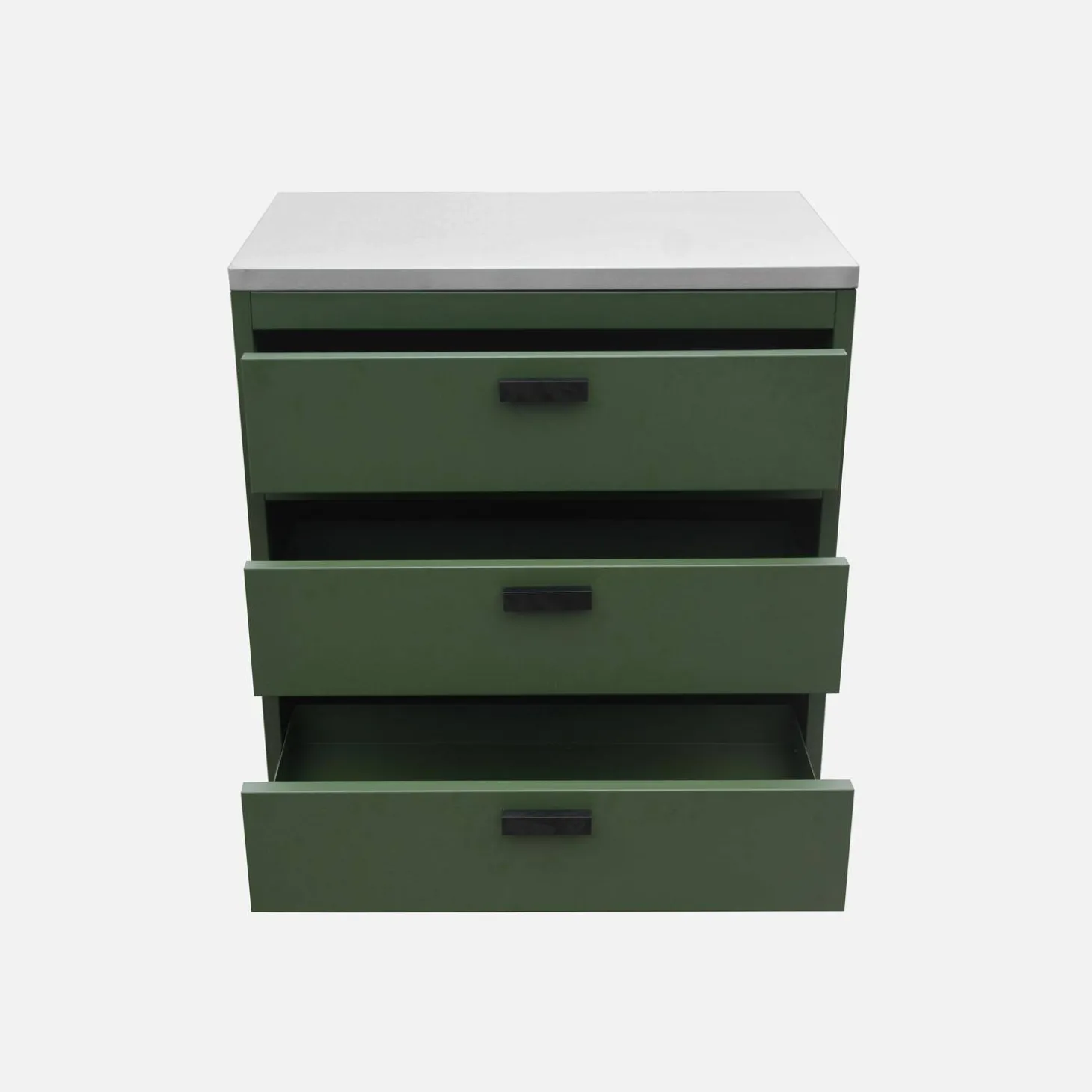 Cocina exterior de acero 3 cajones, 80cm