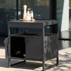 Cocina exterior de acero, 2 puertas, 80cm