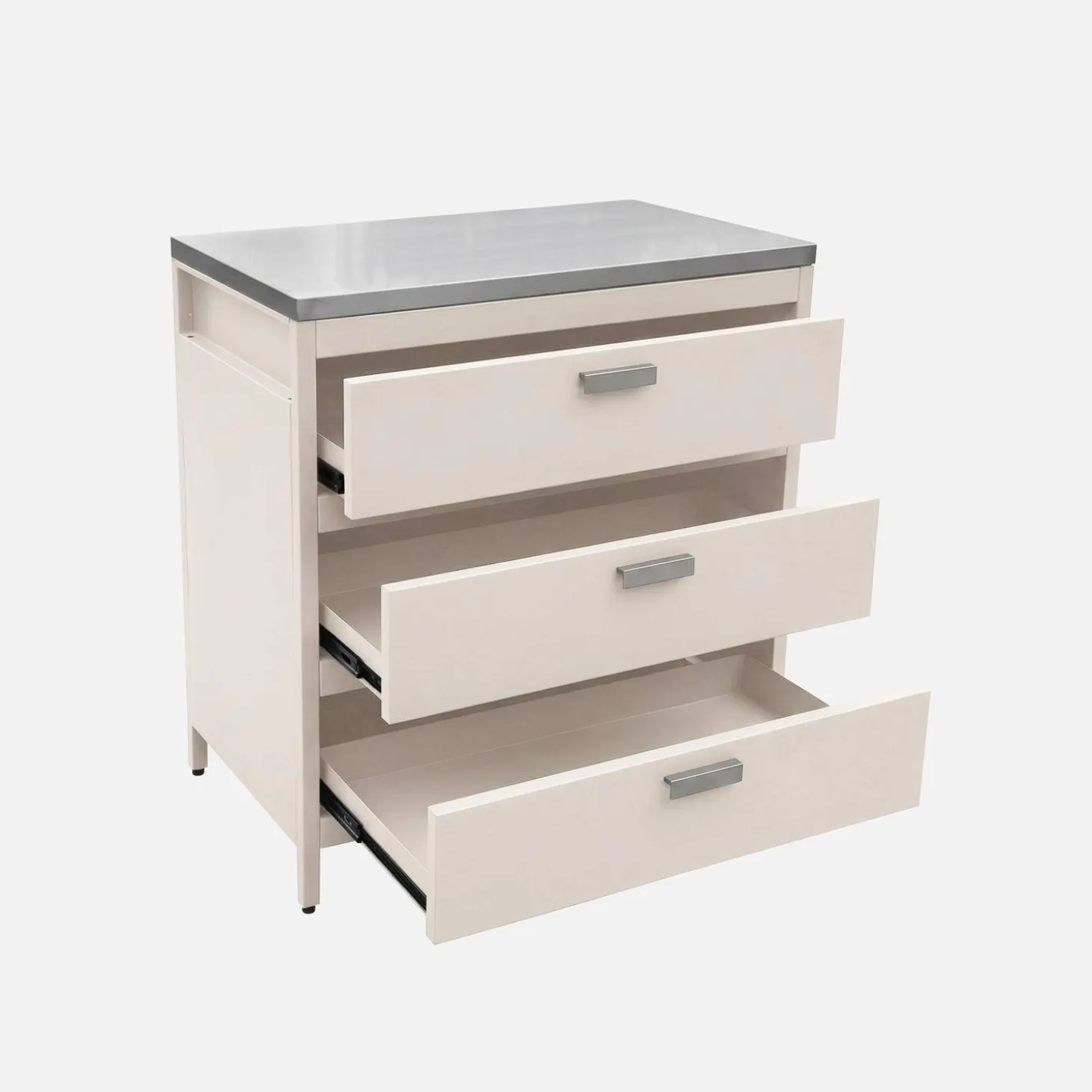 Cocina exterior de acero 3 cajones, 80cm