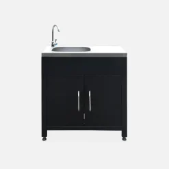 Cocina exterior de acero con 4 módulos