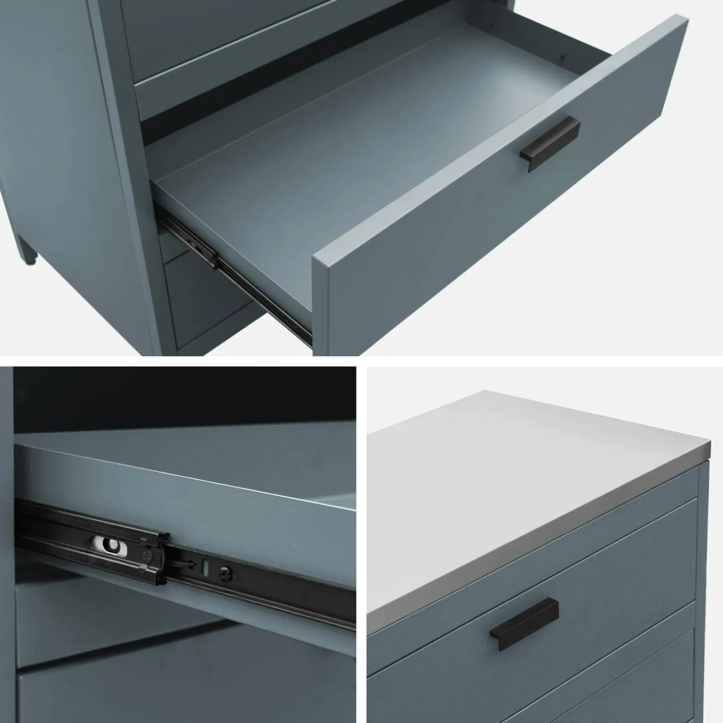 Cocina exterior de acero 3 cajones, 80cm