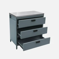 Cocina exterior de acero 3 cajones, 80cm