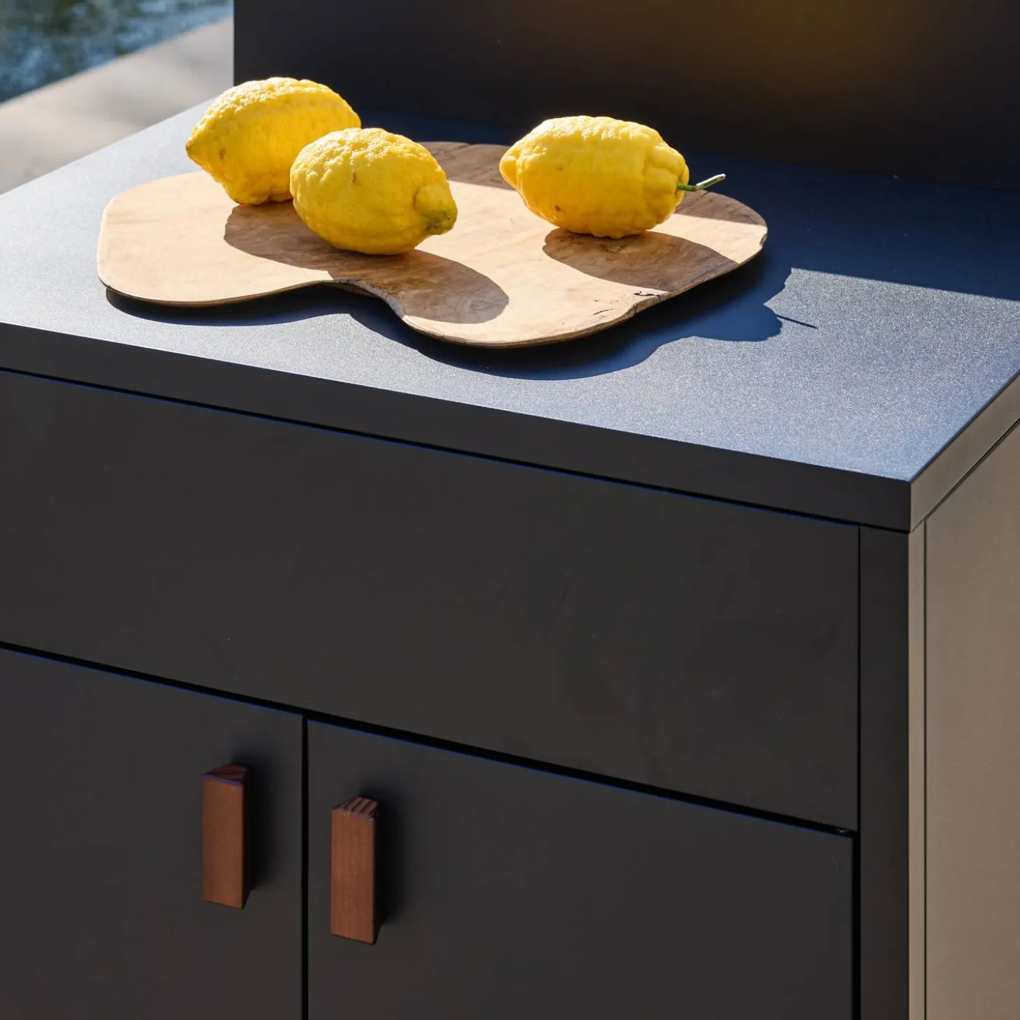 Cocina exterior de acero, 2 puertas, 80cm