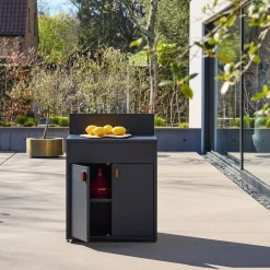 Cocina exterior de acero, 2 puertas, 80cm