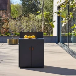 Cocina exterior de acero, 2 puertas, 80cm