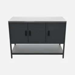 Cocina exterior de acero 3 puertas y 1 estante, 120cm