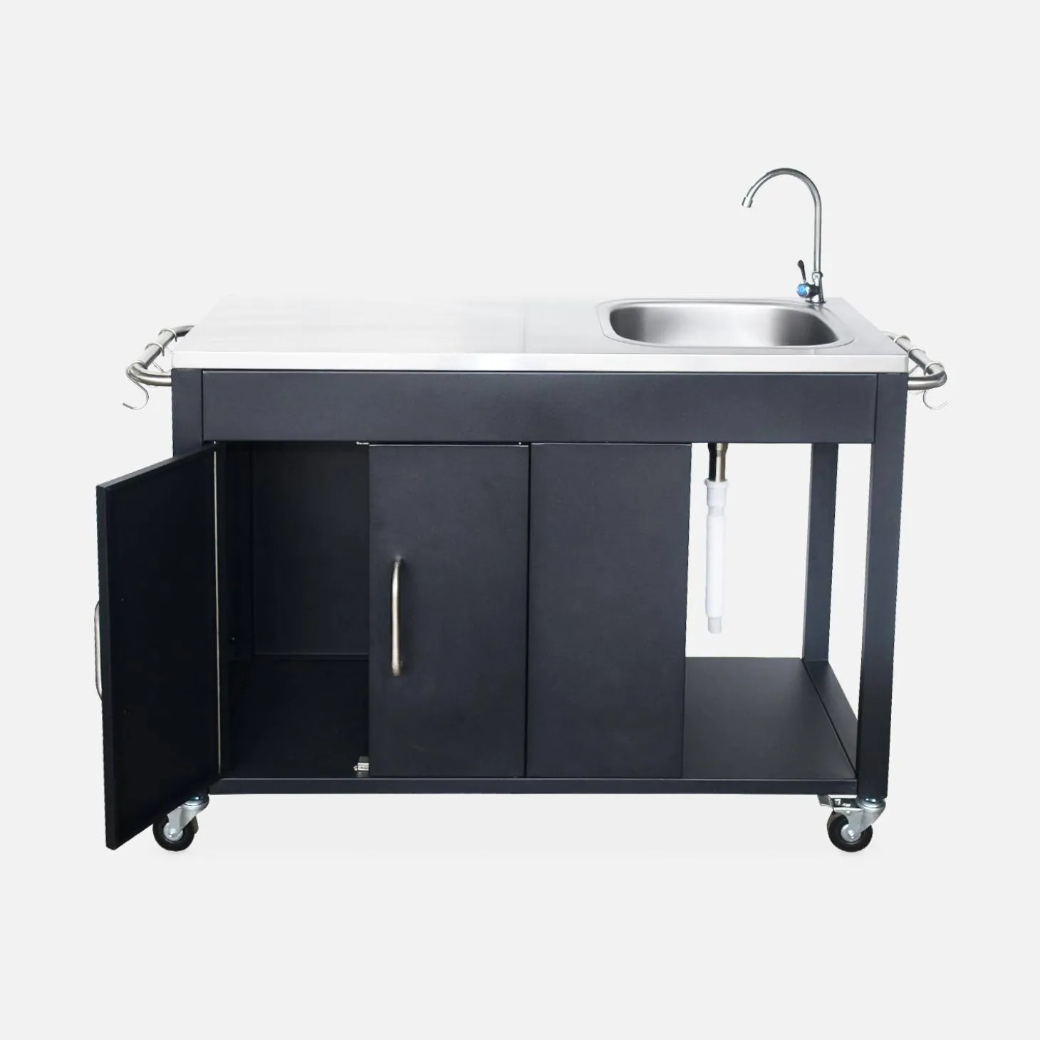 Cocina exterior de acero para barbacoa