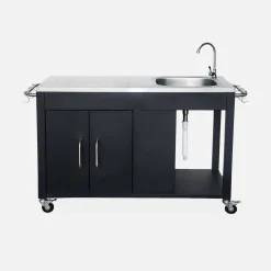 Cocina exterior de acero para barbacoa