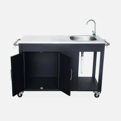 Cocina exterior de acero para barbacoa