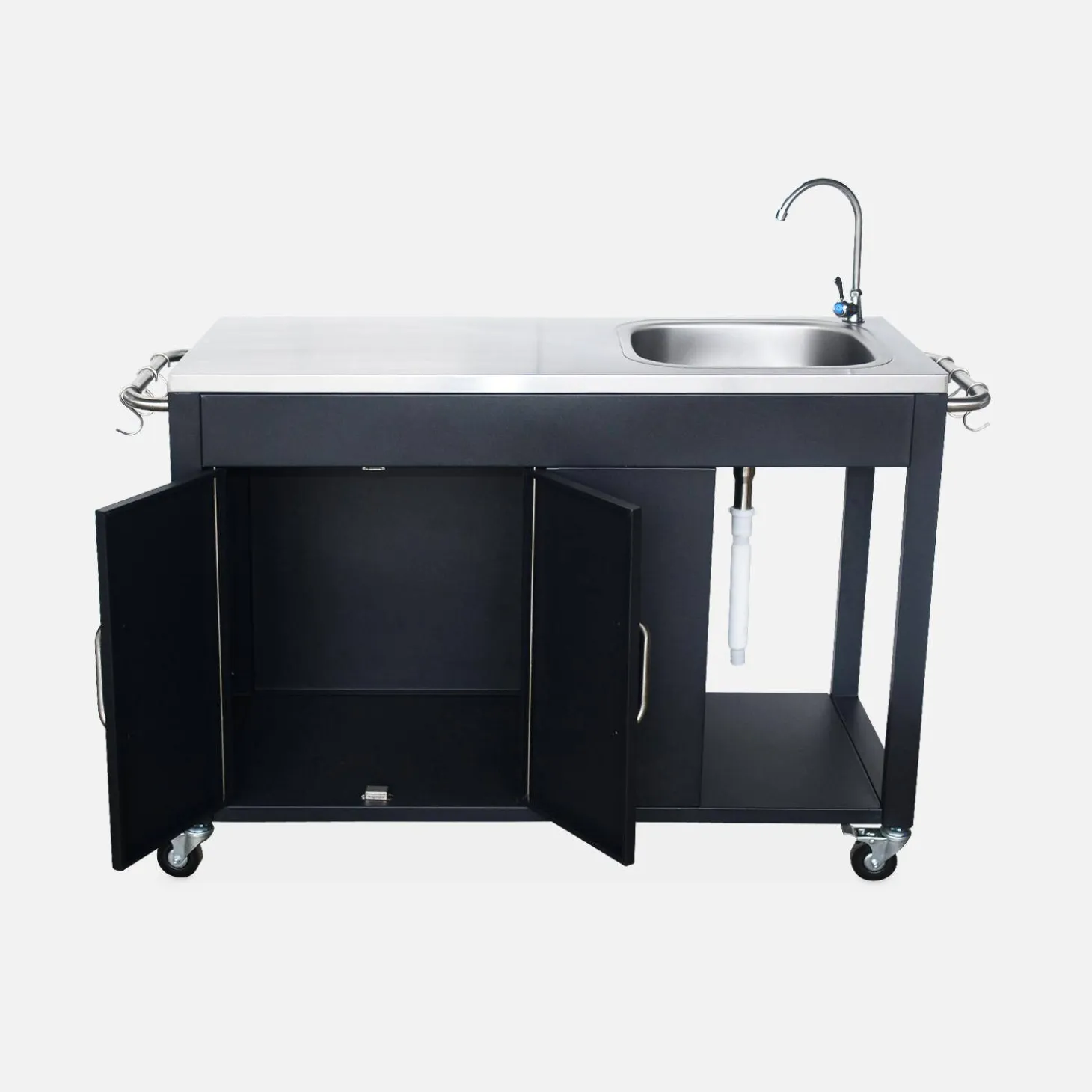 Cocina exterior de acero para barbacoa