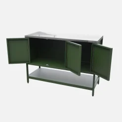 Cocina exterior de acero 3 puertas y 1 estante, 120cm