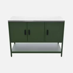 Cocina exterior de acero 3 puertas y 1 estante, 120cm