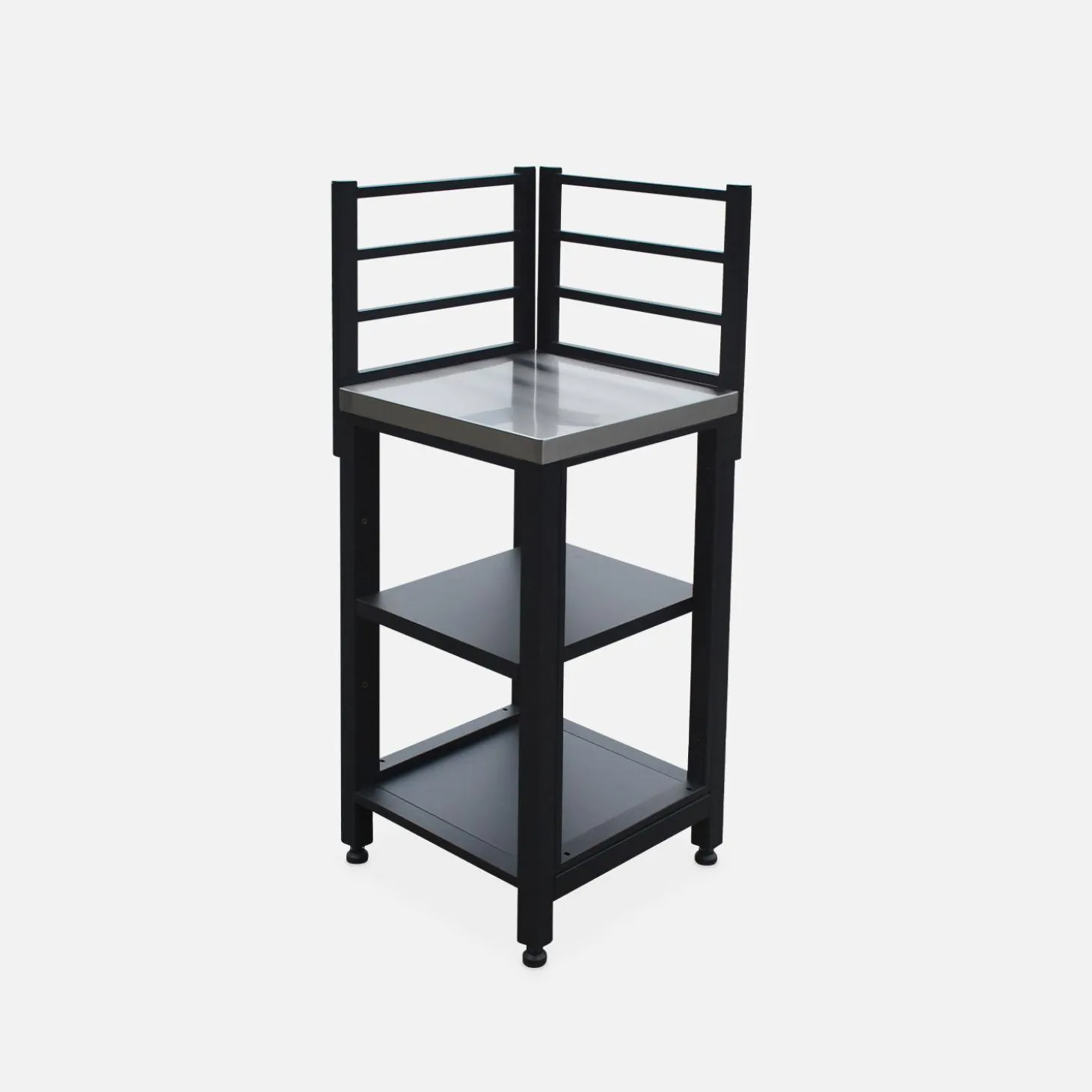 Cocina exterior de acero 2 estantes, 48.5cm