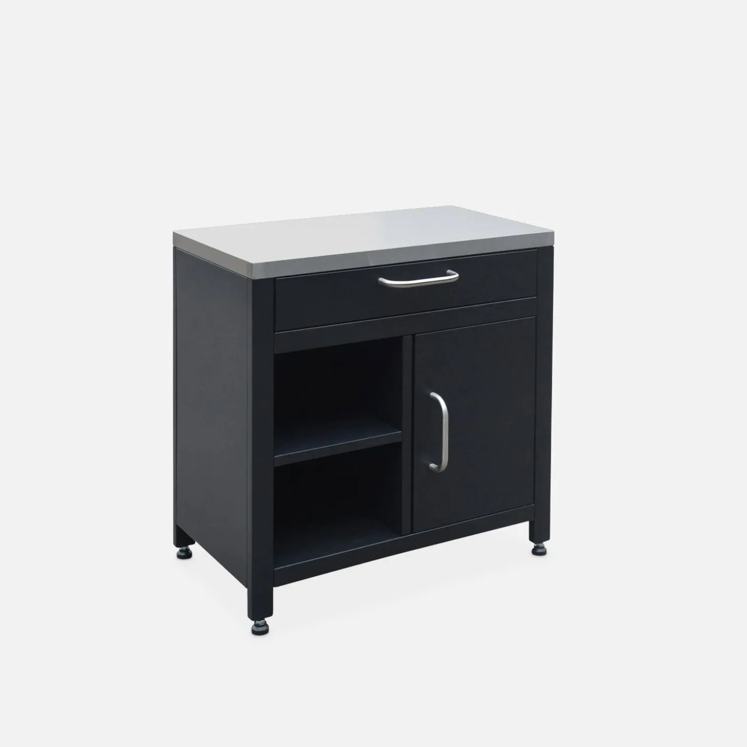 Cocina exterior de acero 1 cajón y 1 puerta, 80cm