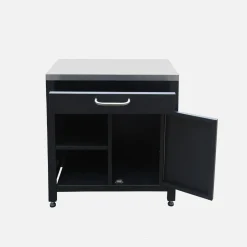 Cocina exterior de acero 1 cajón y 1 puerta, 80cm