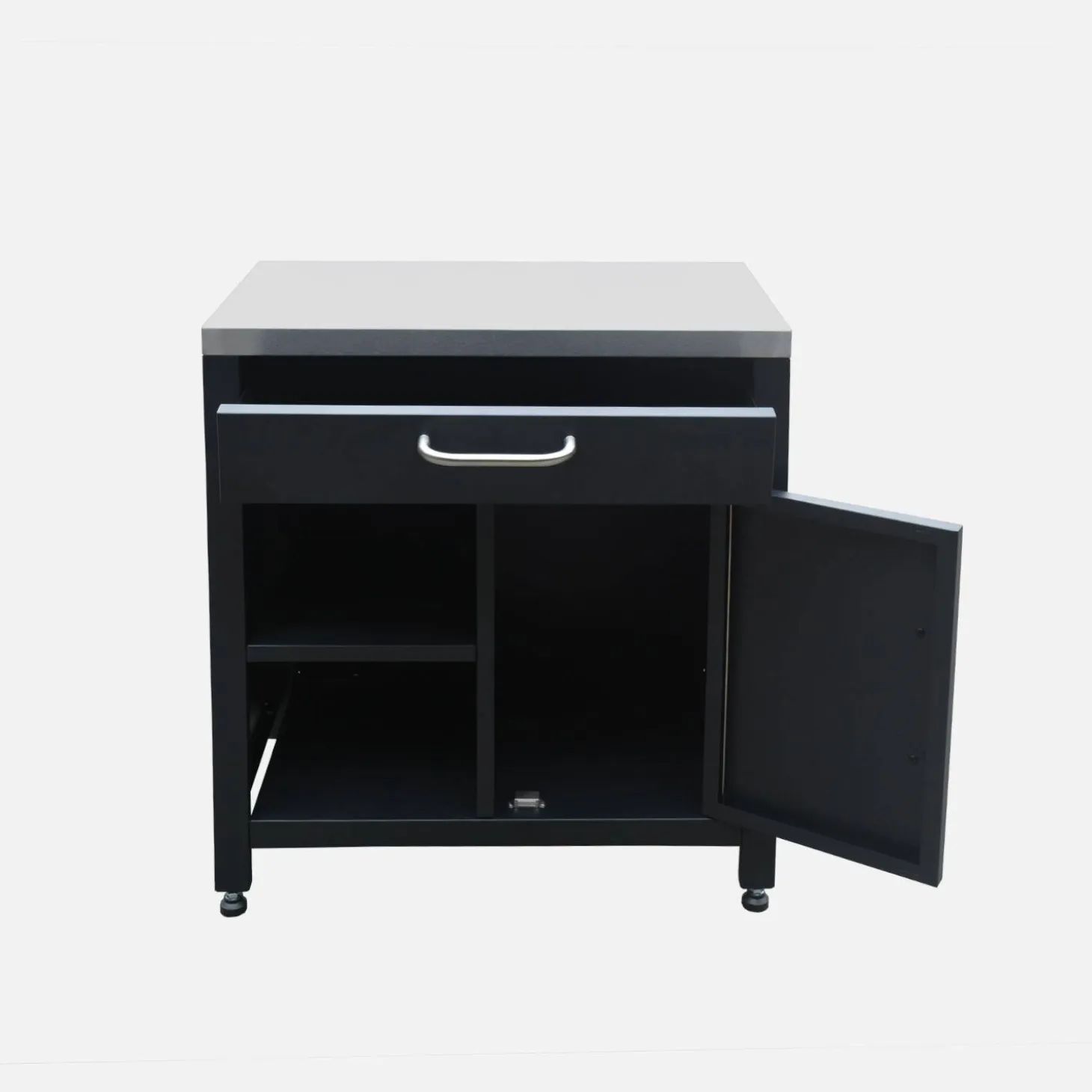 Cocina exterior de acero 1 cajón y 1 puerta, 80cm