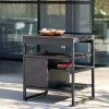 Cocina exterior de acero 1 puerta 3 estantes, 80cm