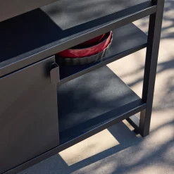 Cocina exterior de acero 1 puerta 3 estantes, 80cm