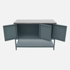Cocina exterior de acero 3 puertas y 1 estante, 120cm