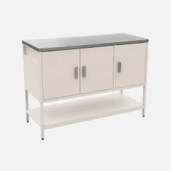 Cocina exterior de acero 3 puertas y 1 estante, 120cm