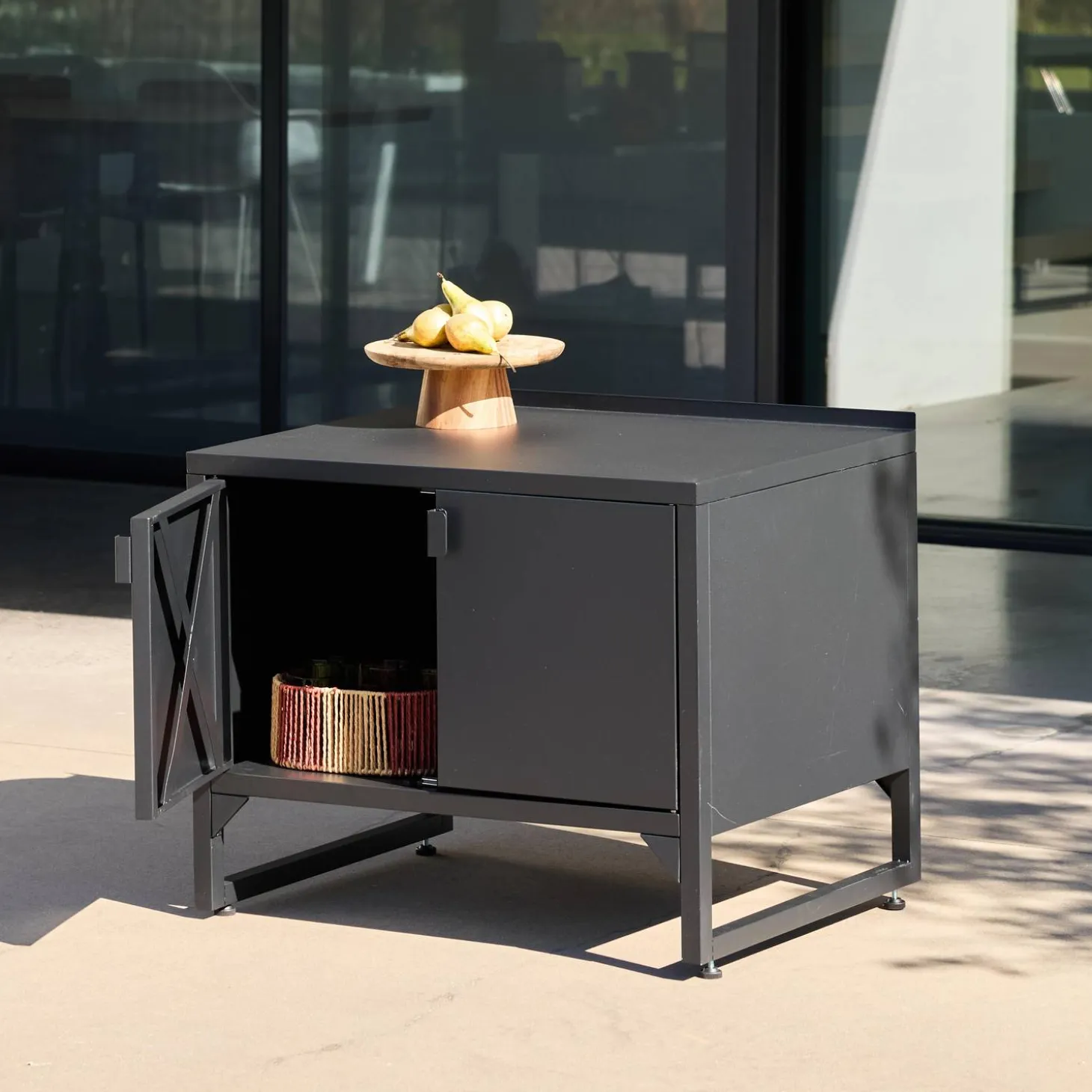 Cocina exterior de acero, 2 puertas, 80cm