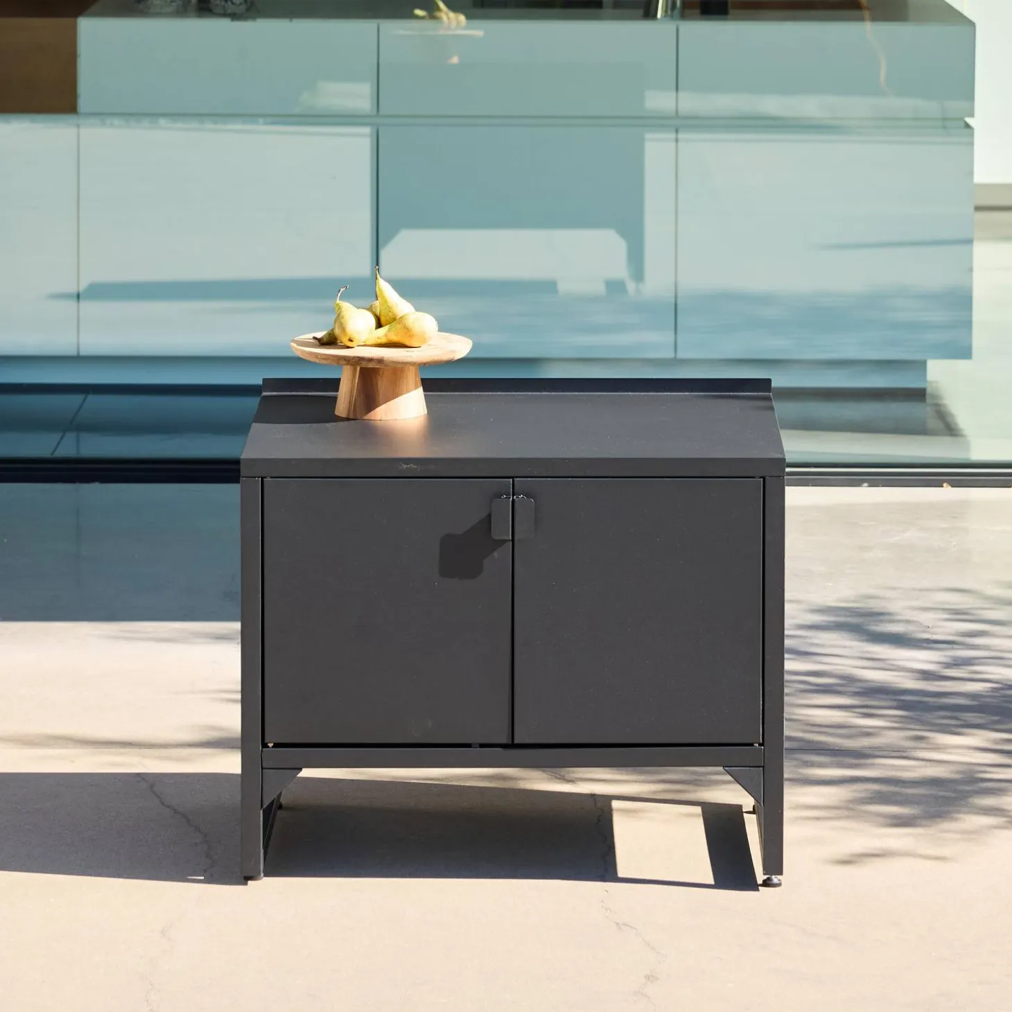 Cocina exterior de acero, 2 puertas, 80cm