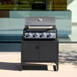 Cocina exterior de acero, 2 puertas, 80cm