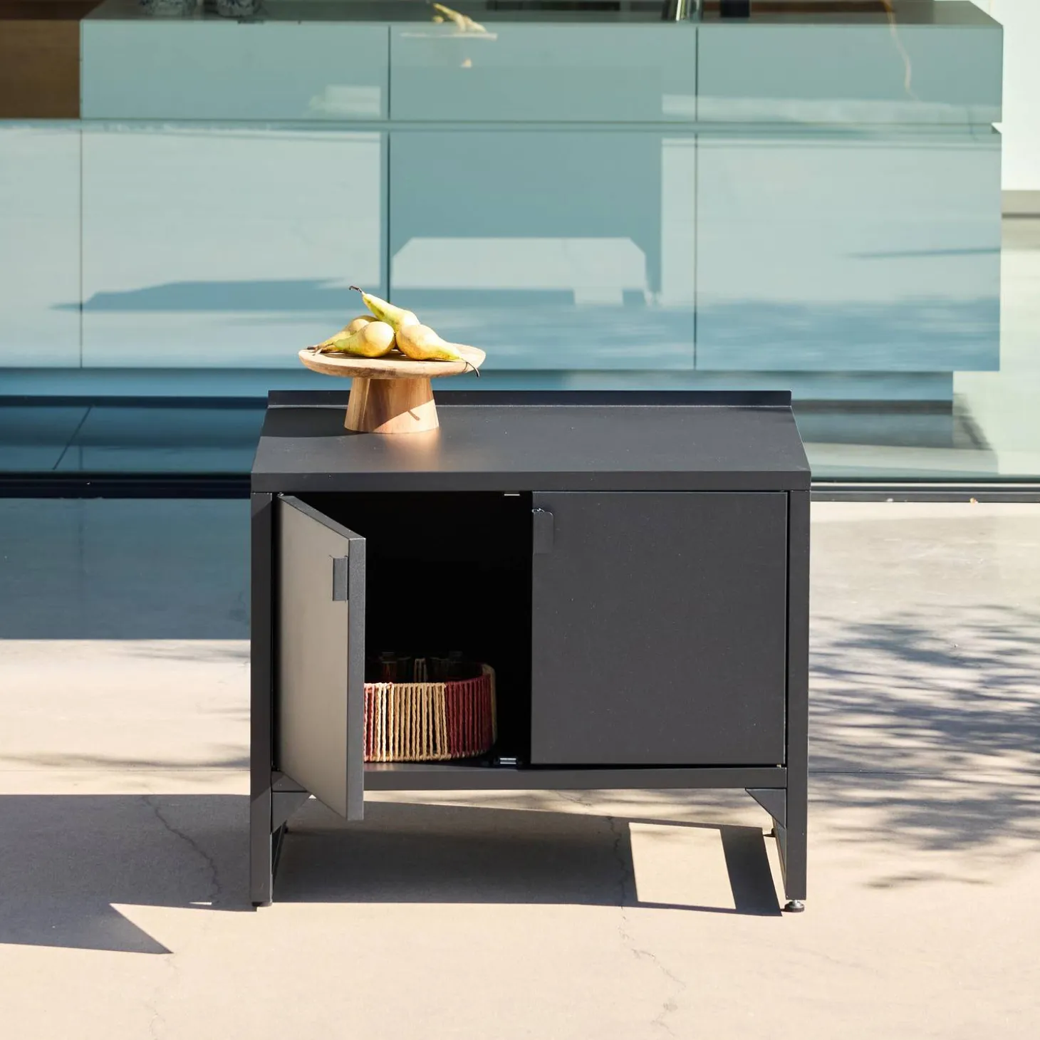 Cocina exterior de acero, 2 puertas, 80cm