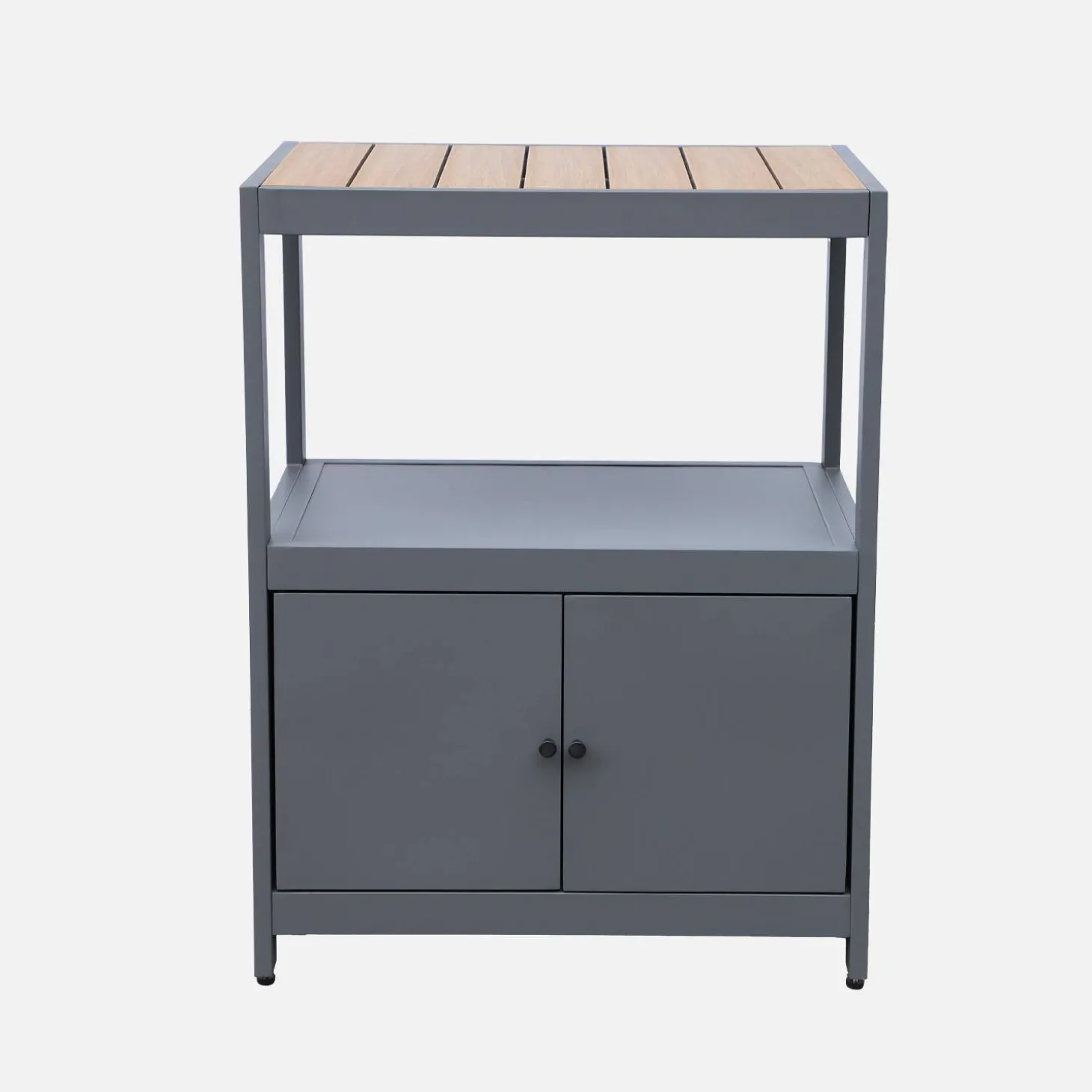 Cocina exterior de aluminio y polywood con 2 puertas