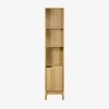 Columna de almacenamiento para baño vintage, 3 estantes