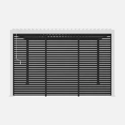 Conjunto de 3 persianas de 130cm para pérgola bioclimática de aluminio 3x4m