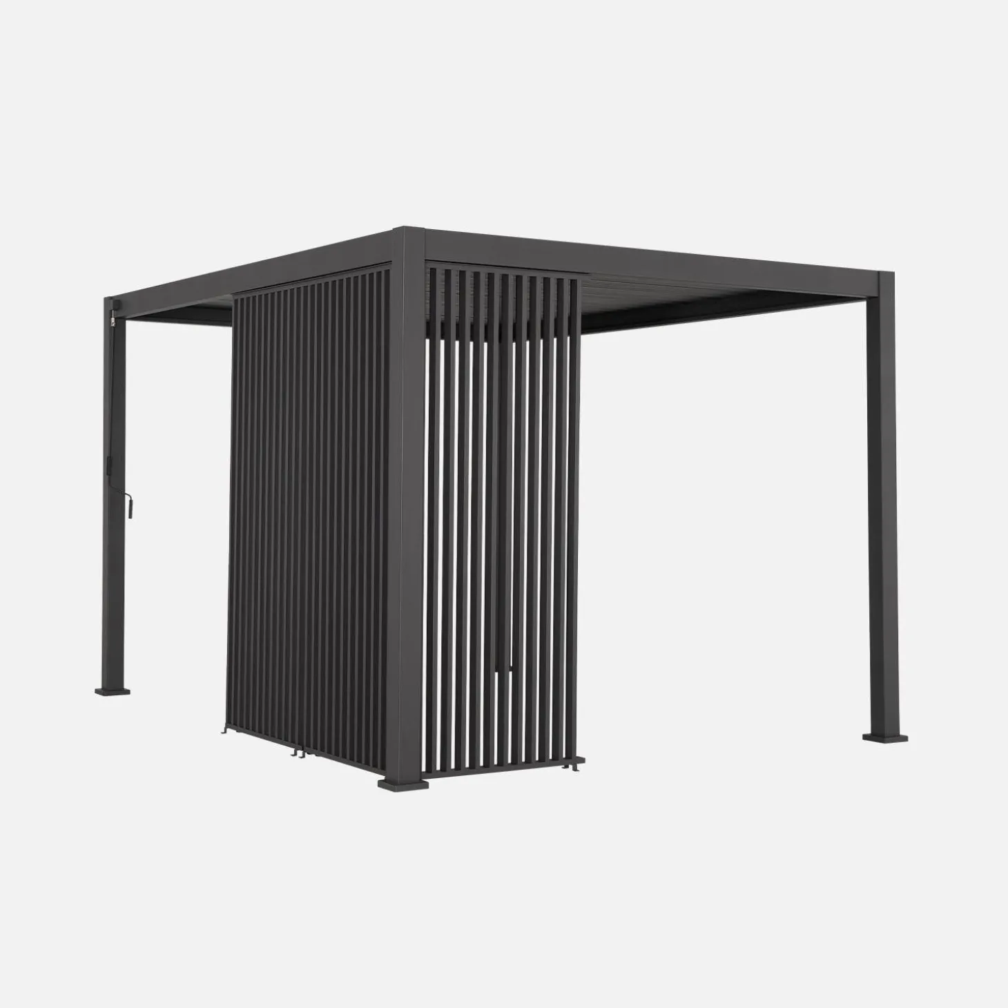 Conjunto de 3 persianas verticales de 130cm para pérgola bioclimática de aluminio 3x4m