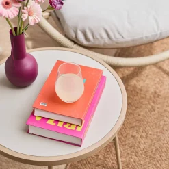 Conjunto de jardín con 2 sillones de ratán y mesa de acero, 2 plazas