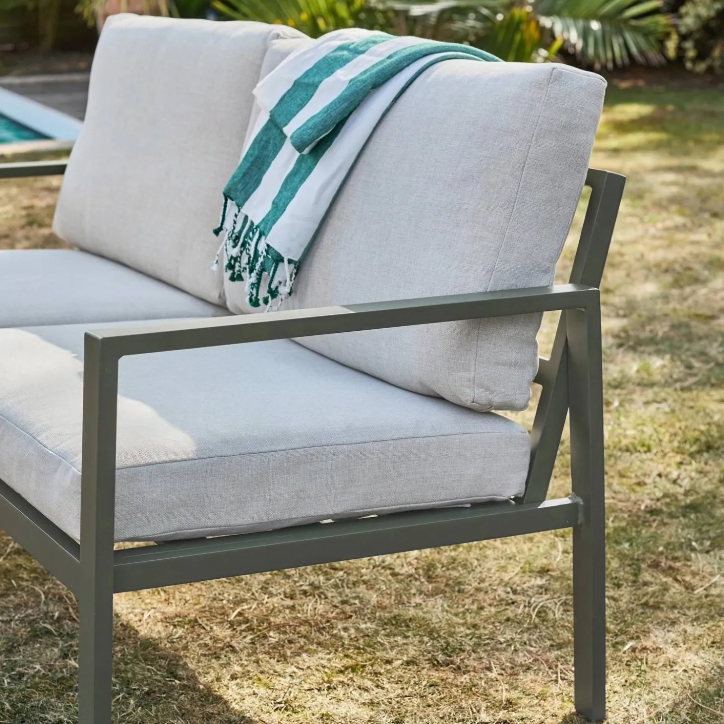 Conjunto de jardín de aluminio , 4 plazas