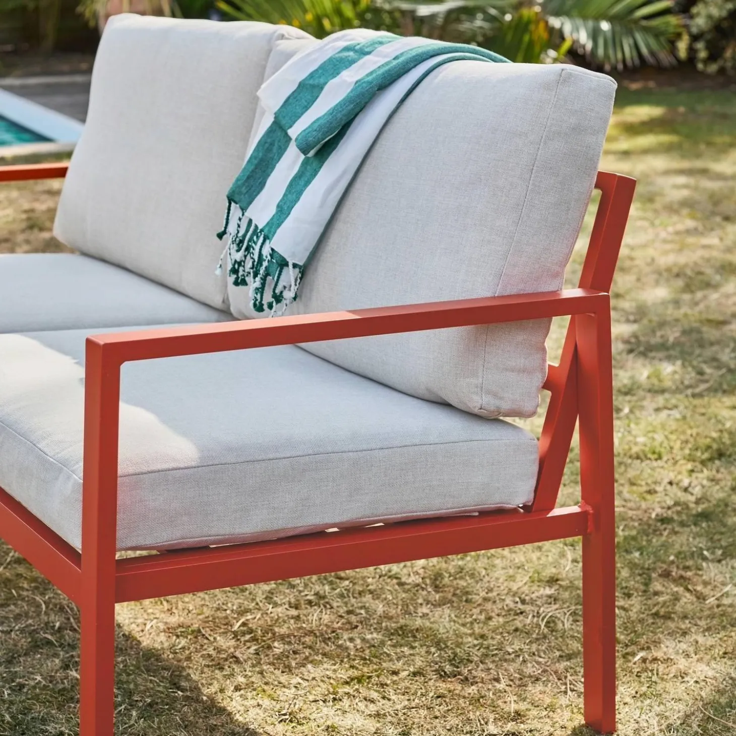 Conjunto de jardín de aluminio , 4 plazas
